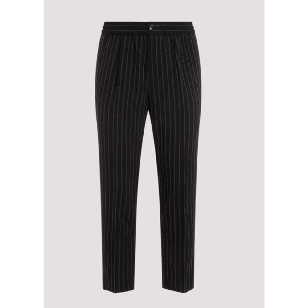 Ami Black Pinstripe Chinos